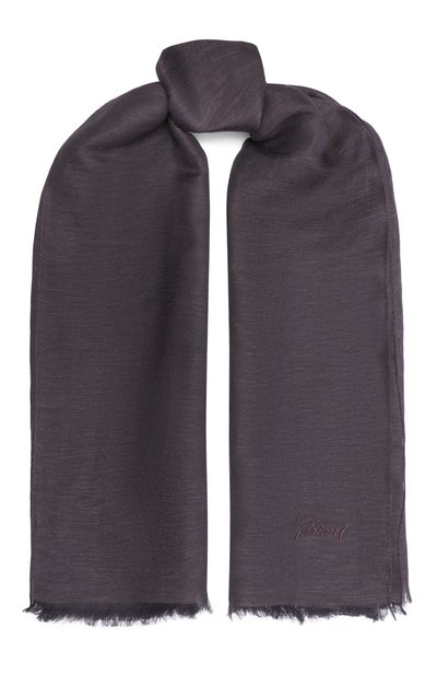Мужской шарф изо льна и шелка BRIONI, арт. 03UM00/PB120