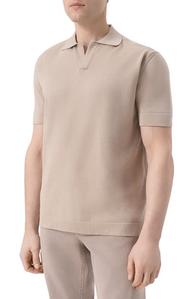 Поло из хлопка и шелка BRIONI, арт. UMKC0L/PBK02, фото 3