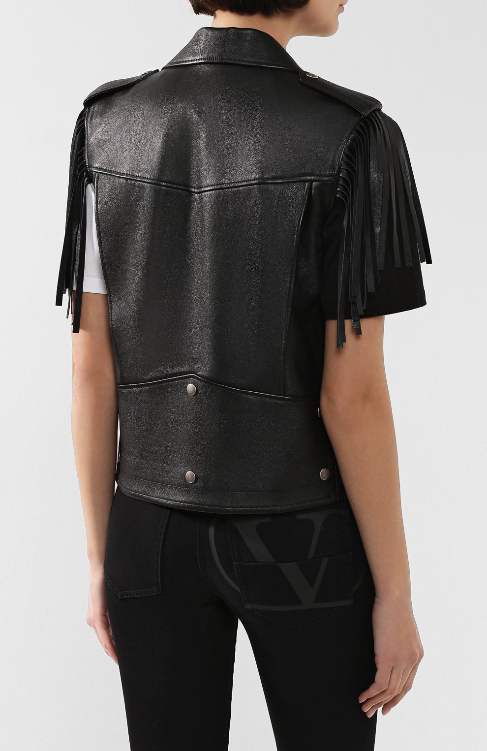 Кожаный жилет SAINT LAURENT, арт. 602768/YC2ZW, фото 4