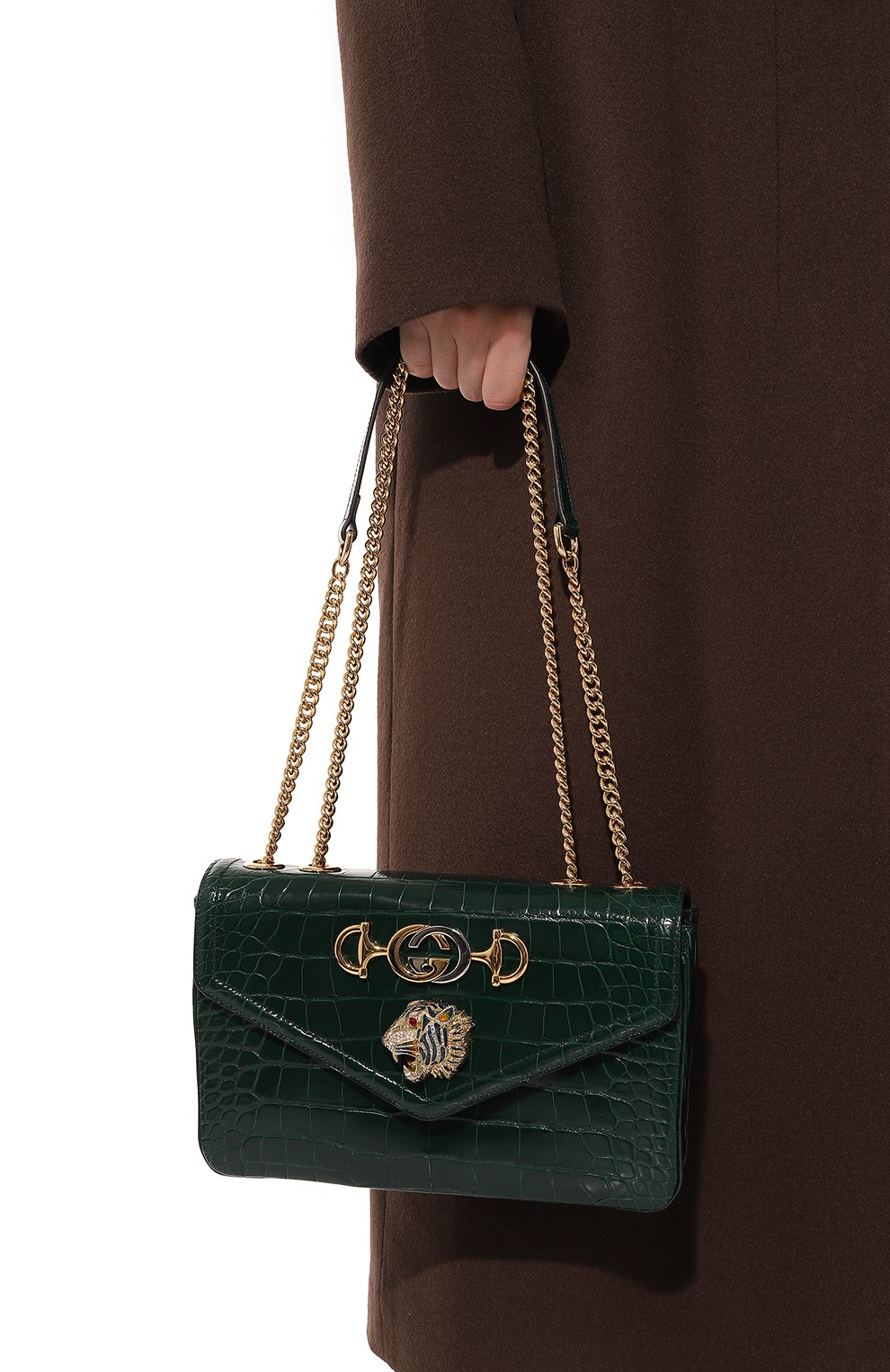 Сумка rajah из кожи аллигатора GUCCI зеленого цвета по цене 1995000 руб., арт. 537241 EV4AX, фото 2 Сумка rajah из кожи аллигатора GUCCI, арт. 537241 EV4AX, фото 2