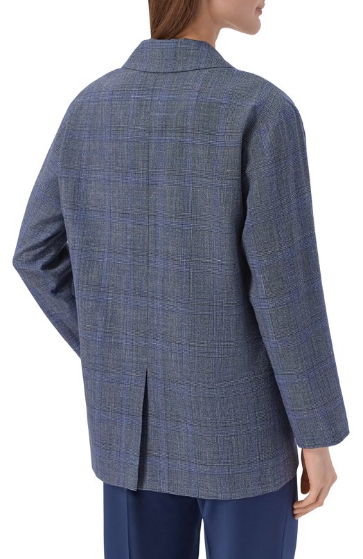 Жакет из шерсти и шелка Kiton D53502K0944G Синий  D53502K0944G Фото 4