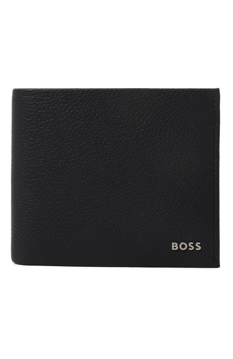 Мужской кожаное портмоне BOSS темно-синего цвета, арт. 50499270 | Фото 1 (Материал сплава: Проставлено; Нос: Не проставлено; Материал: Натуральная кожа)
