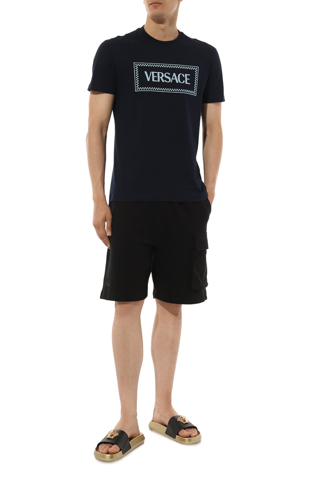 Кожаные шлепанцы VERSACE, арт. 1010643/DV46G, фото 2