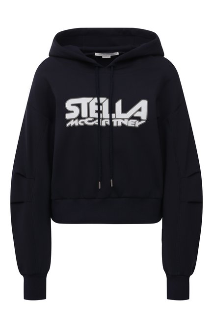 Женский худи STELLA MCCARTNEY темно-синего цвета, арт. 603682/SPW05 | Фото 1 (Рукава: Длинные; Материал внешний: Синтетический материал; Длина (для топов): Стандартные; Стили: Спорт-шик; Женское Кросс-КТ: Худи-одежда, Худи-спорт; Материал сплава: Проставлено; Драгоценные камни: Проставлено)