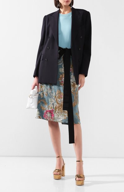 Юбка из смеси хлопка и льна DRIES VAN NOTEN, арт. 201-10828-9362, фото 2