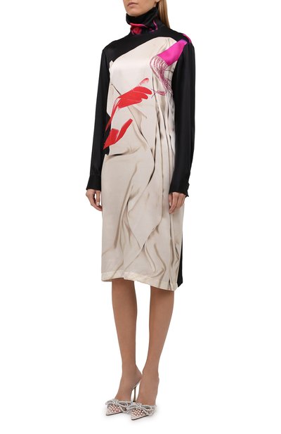 Шелковое платье DRIES VAN NOTEN разноцветного цвета по цене 85600 руб., арт. 212-011079-3079, фото 3 Шелковое платье DRIES VAN NOTEN, арт. 212-011079-3079, фото 3