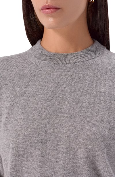 Кашемировый пуловер ERIKA CAVALLINI серого цвета по цене 58000 руб., арт. P5WB10, фото 5 Кашемировый пуловер ERIKA CAVALLINI, арт. P5WB10, фото 5