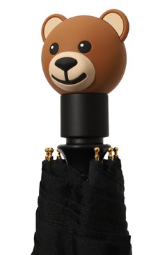 Женский складной зонт MOSCHINO черного цвета, арт. 8340 0PENCL0SE | Фото 5 (Материал сплава: Проставлено; Материал: Металл, Синтетический материал, Текстиль; Нос: Не проставлено)