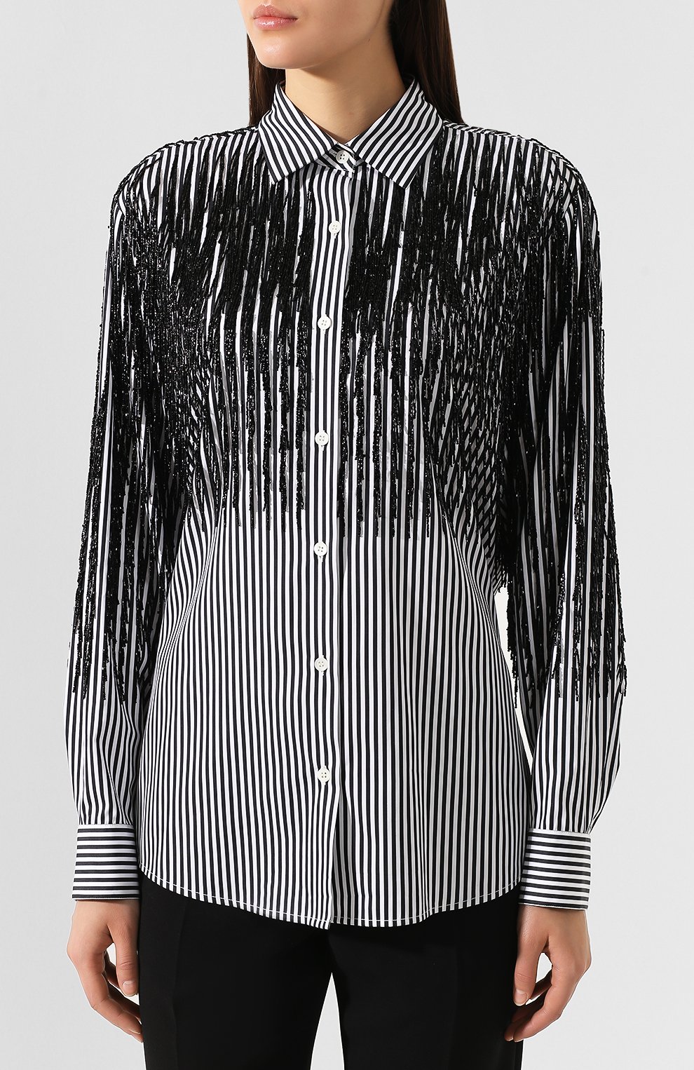 Хлопковая рубашка DRIES VAN NOTEN, арт. 191-10755-7215, фото 3