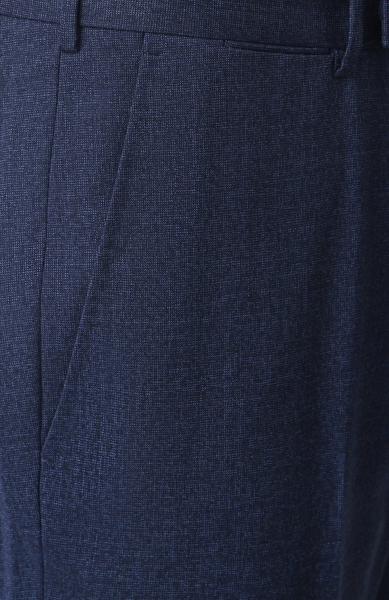 Мужские шерстяные брюки ZEGNA темно-синего цвета, арт. 75TB12/844F01A8 | Фото 6 (Материал внешний: Шерсть; Драгоценные камни: Проставлено; Длина (брюки, джинсы): Стандартные; Материал сплава: Проставлено; Стили: Классический; Случай: Формальный)