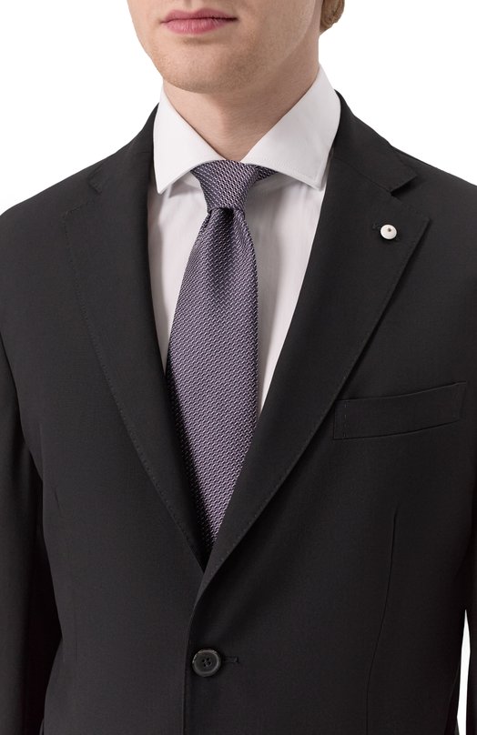 Шелковый галстук Brioni O61D00-PC465 Фиолетовый  O61D00-PC465 Фото 2