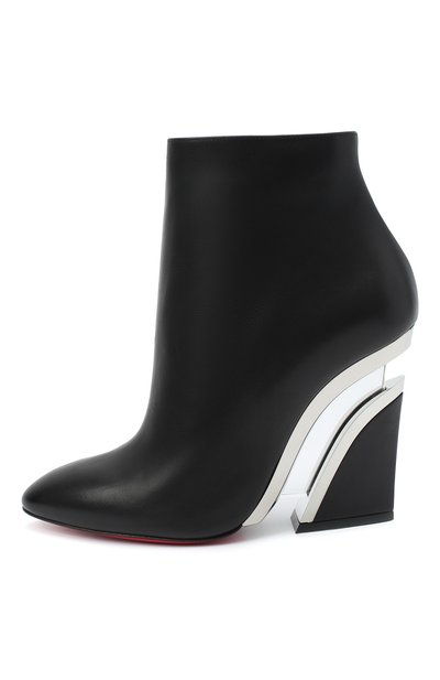 Кожаные ботильоны leviti 100  CHRISTIAN LOUBOUTIN, арт. levitibootie 100 calf/metal-plex zeppa, фото 3