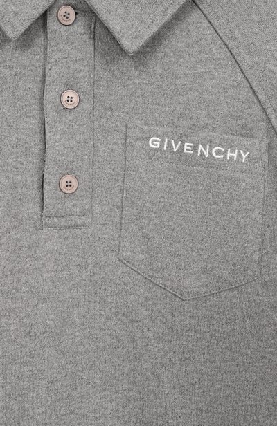 Хлопковое поло GIVENCHY серого цвета по цене 41200 руб., арт. H31348, фото 3 Хлопковое поло GIVENCHY, арт. H31348, фото 3