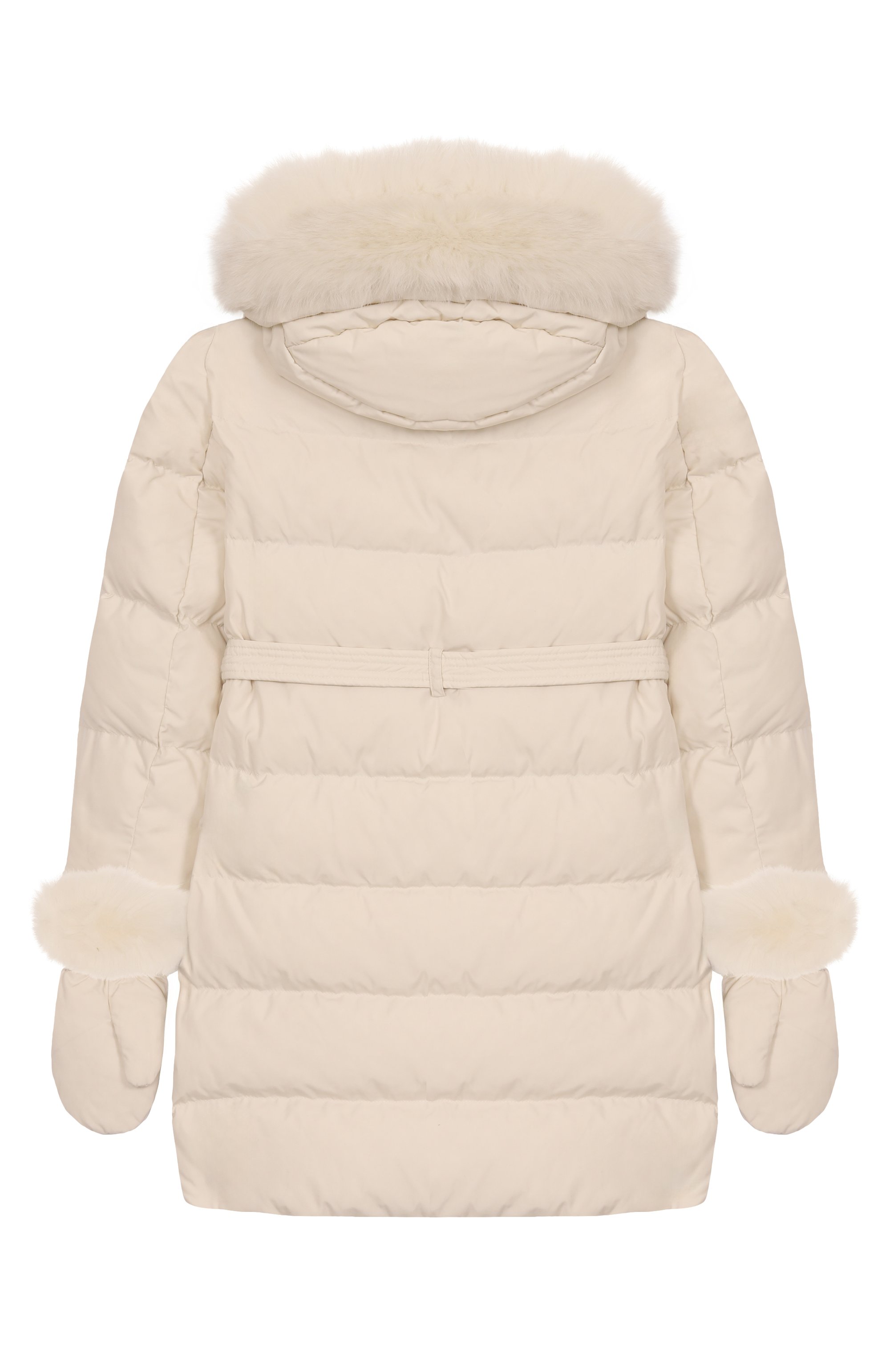 Пуховое пальто с отделкой из лисы YVES SALOMON ENFANT, арт. 25WEM920XXD0XW/6A, фото 2