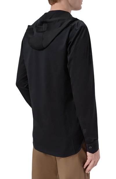 Хлопковая рубашка KITON черного цвета по цене 79950 руб., арт. UMCMARH09665, фото 4 Хлопковая рубашка KITON, арт. UMCMARH09665, фото 4