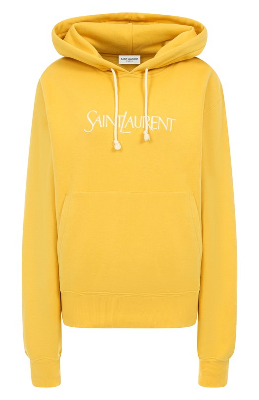 Хлопковое худи Saint Laurent 779611/Y36SW Жёлтый 779611/Y36SW