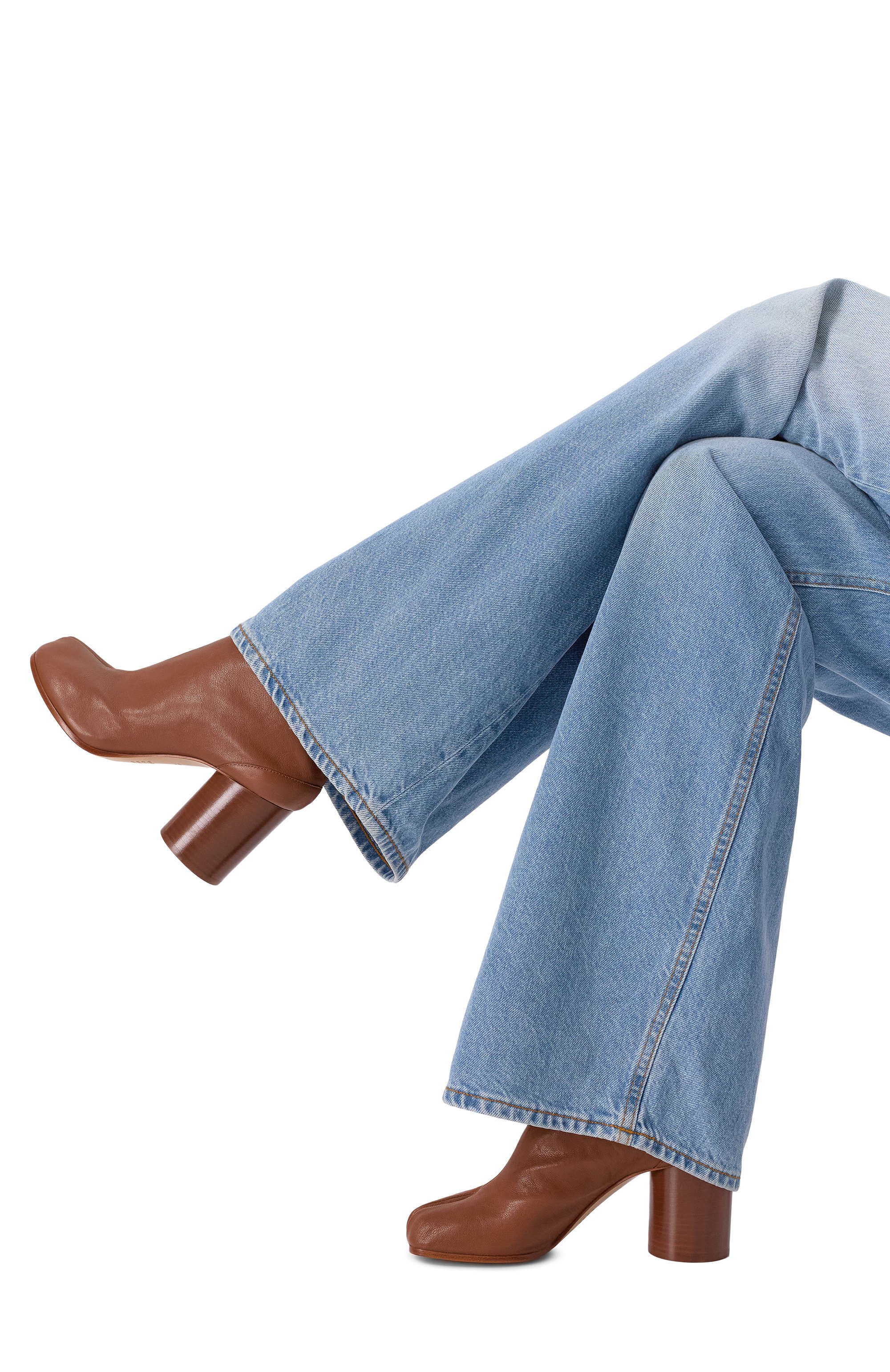 Кожаные ботильоны tabi MAISON MARGIELA, арт. S58WU0260/P3753, фото 2