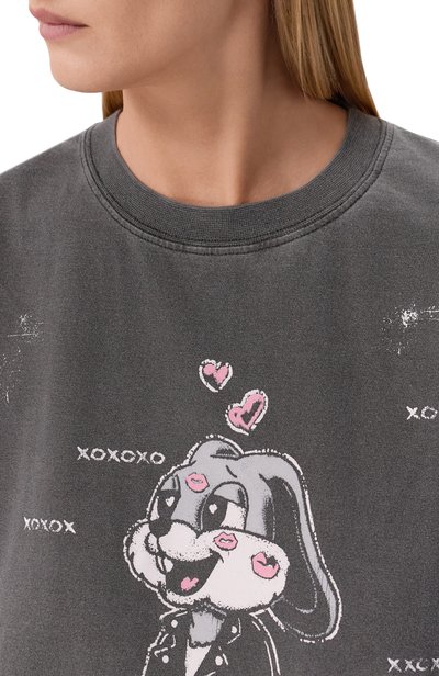 Хлопковая футболка DOMREBEL серого цвета по цене 22100 руб., арт. SMITTEN/T-SHIRT, фото 5 Хлопковая футболка DOMREBEL, арт. SMITTEN/T-SHIRT, фото 5