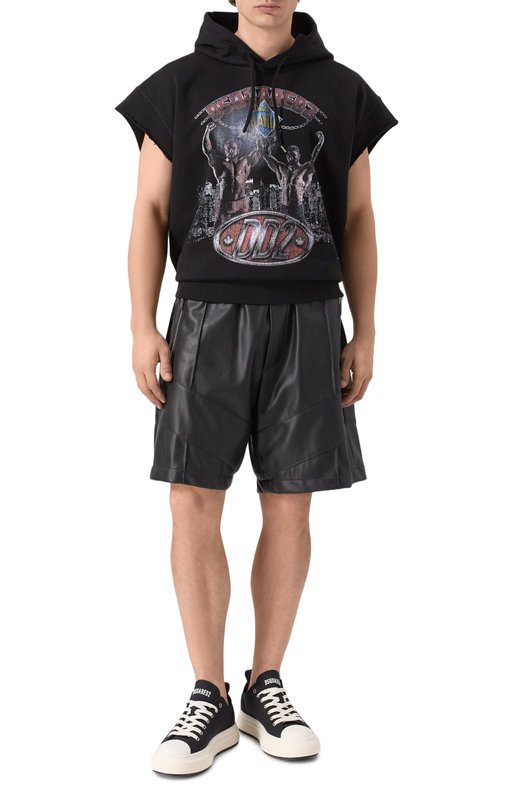 Шорты из экокожи Dsquared2 S74MU0966/S60340 Чёрный  S74MU0966/S60340 Фото 2