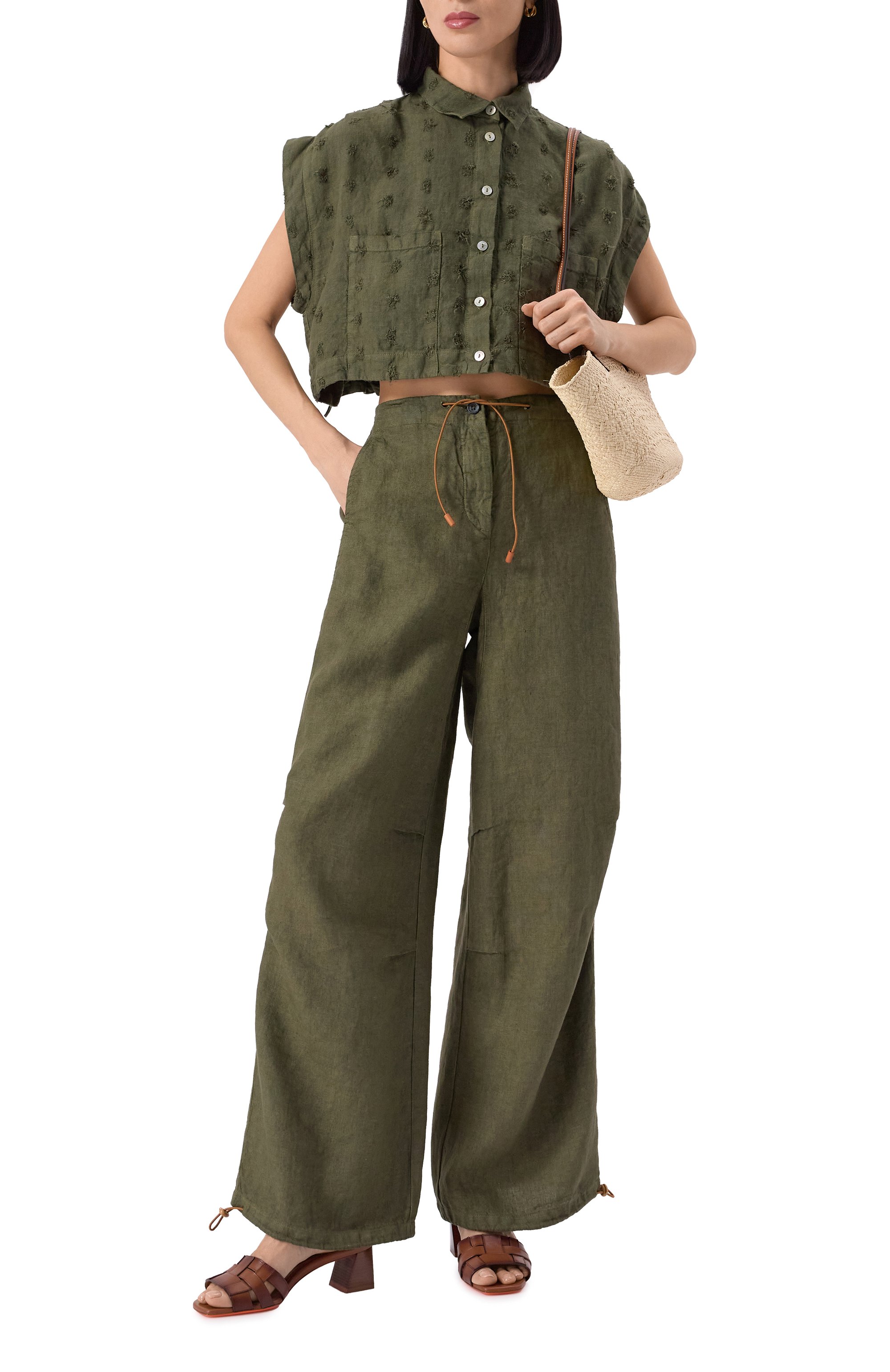 Льняные брюки 120% LINO, арт. 32ALIW29PP/0000476, фото 2