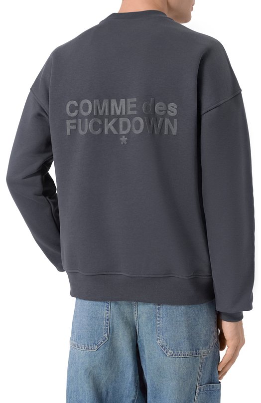 Хлопковый свитшот Comme des Fuckdown CFABM01731 Серый  CFABM01731 Фото 4