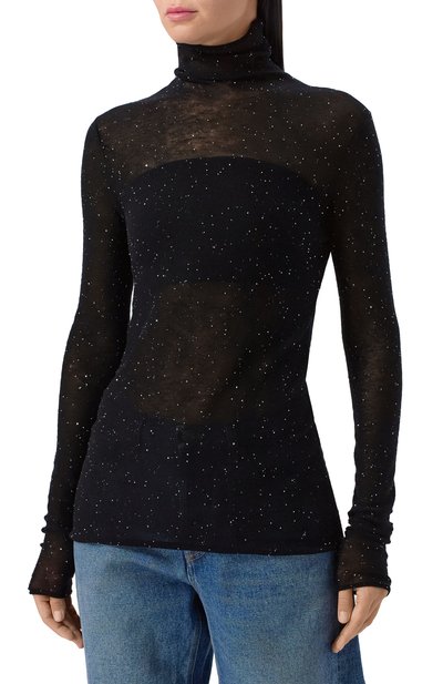 Шерстяная водолазка PINKO черного цвета по цене 18450 руб., арт. 105821/A2PM, фото 3 Шерстяная водолазка PINKO, арт. 105821/A2PM, фото 3