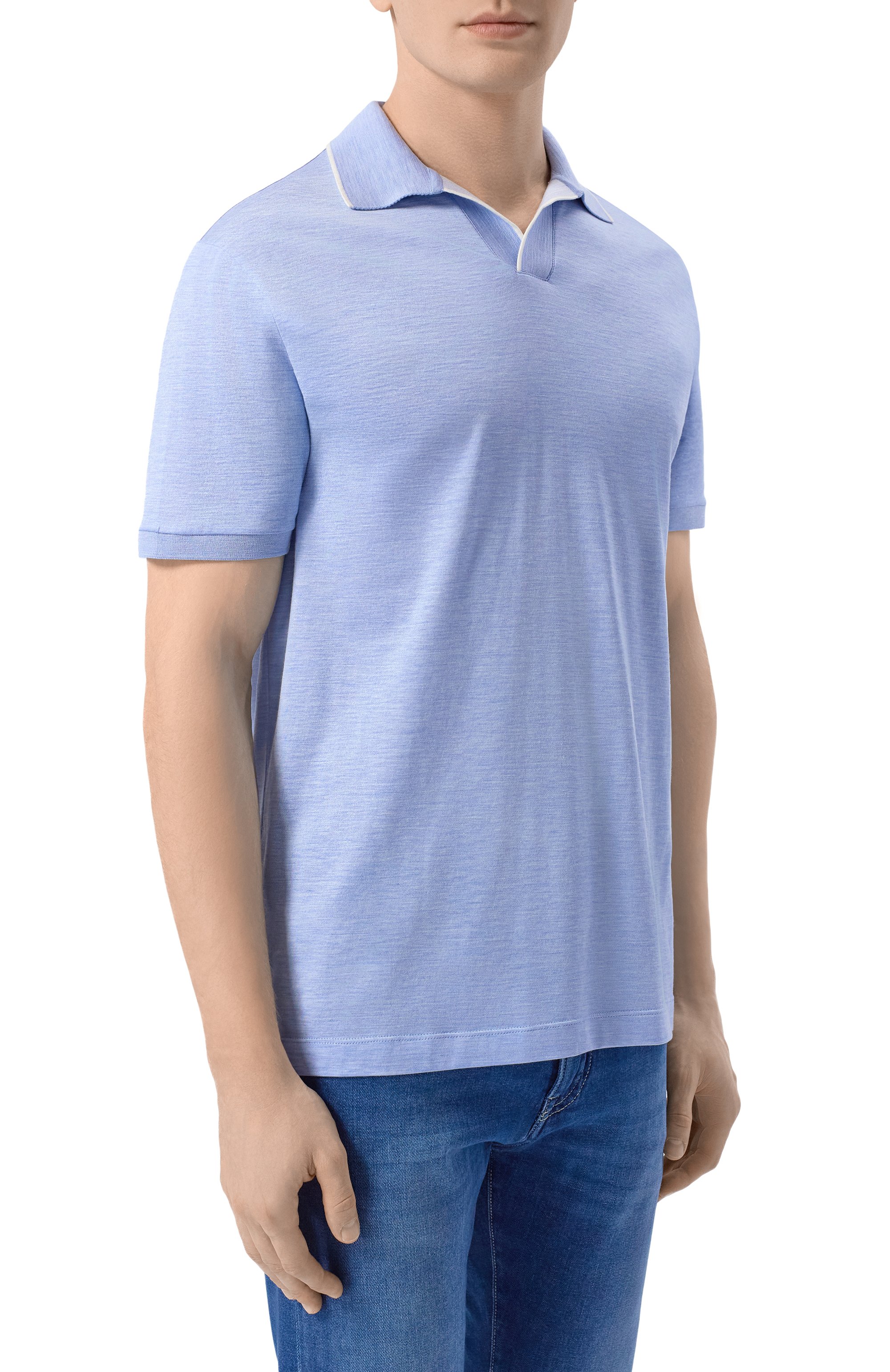 Поло из шелка и хл опка PAUL&SHARK, арт. 26411237, фото 3