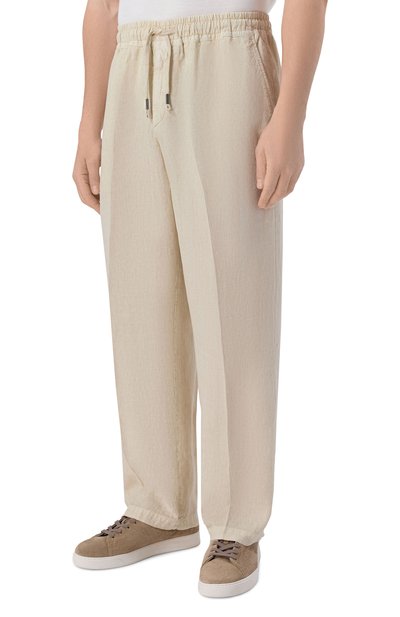 Льняные брюки INLINUM, арт. PAJAMA/TR0PEA, фото 3