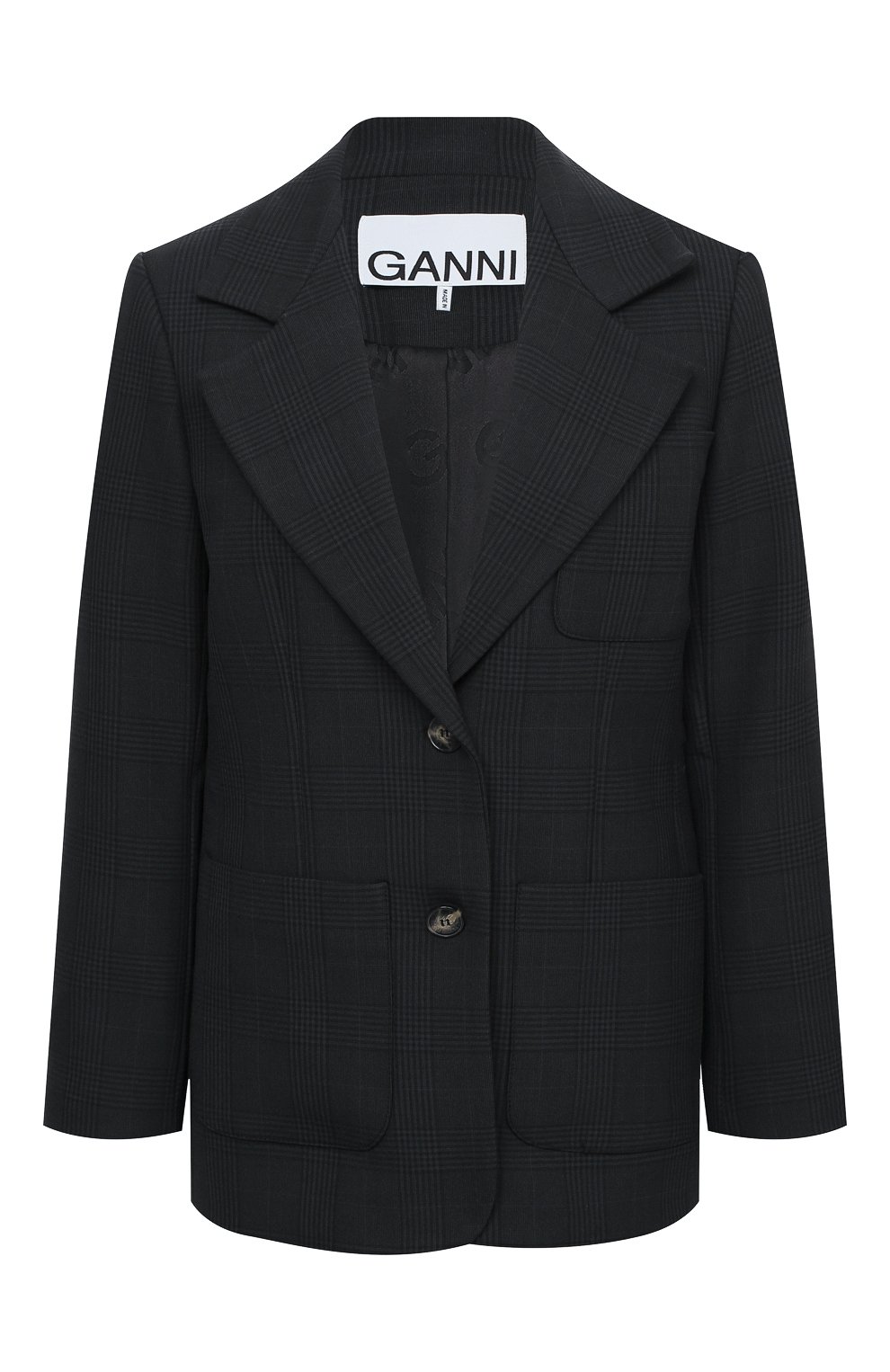 Жакет GANNI темно-серого цвета по цене 29950 руб., арт. F5052, фото 1 Жакет GANNI, арт. F5052, фото 1