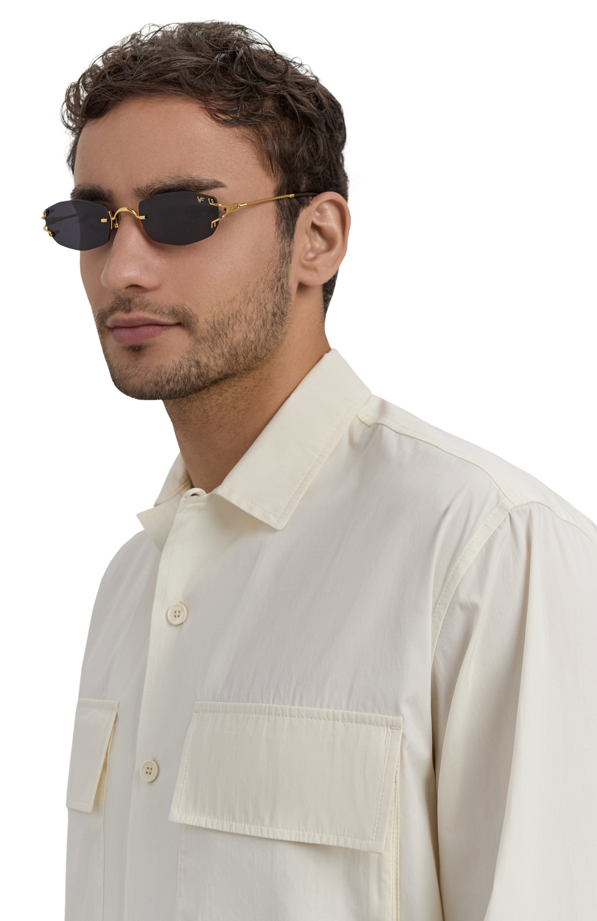 Солнцезащитные очки VINTAGE FRAMES, арт. ASPEN 24KT G0LD/BLACK, фото 2