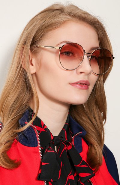 Солнцезащитные очки GUCCI красного цвета по цене 26750 руб., арт. GG0206SK 004, фото 2 Солнцезащитные очки GUCCI, арт. GG0206SK 004, фото 2