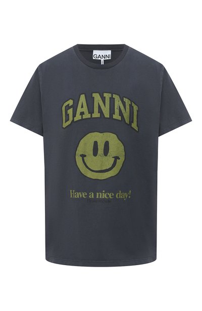 Женская хлопковая футболка GANNI, арт. T2639