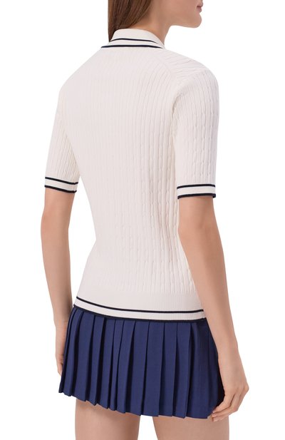 Поло из вискозы SPORTY AND RICH, арт. T006875326WH63, фото 4