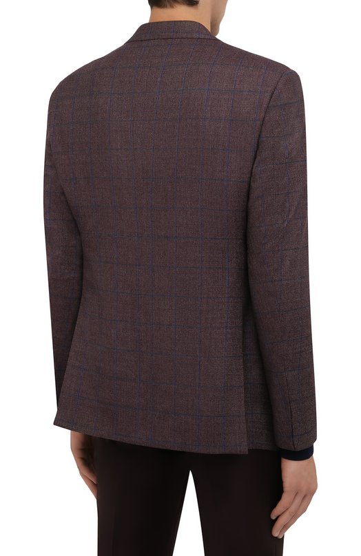 Пиджак из шерсти и кашемира Giorgio Armani 8WGGG00K/T02UW Коричневый  8WGGG00K/T02UW Фото 4