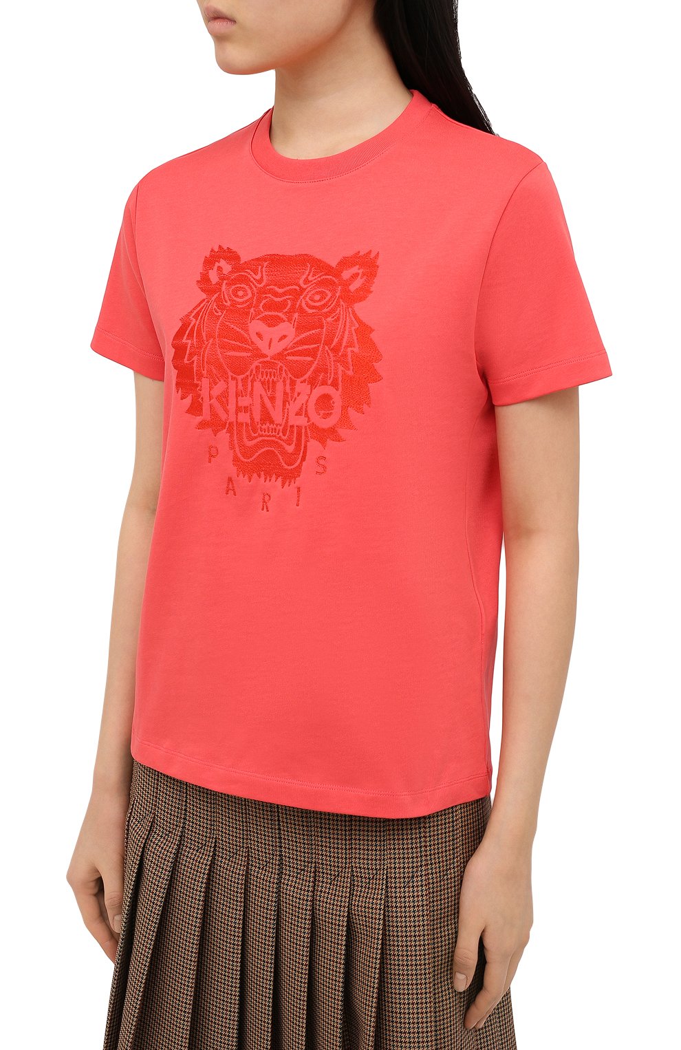 Хлопковая футболка KENZO оранжевого цвета по цене 17400 руб., арт. FB52TS9154YF, фото 3 Хлопковая футболка KENZO, арт. FB52TS9154YF, фото 3