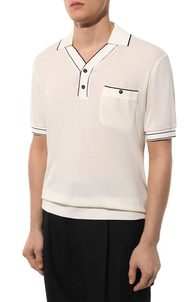 Поло из вискозы и шерсти GIORGIO ARMANI, арт. 3DSF60/SJNLZ, фото 3