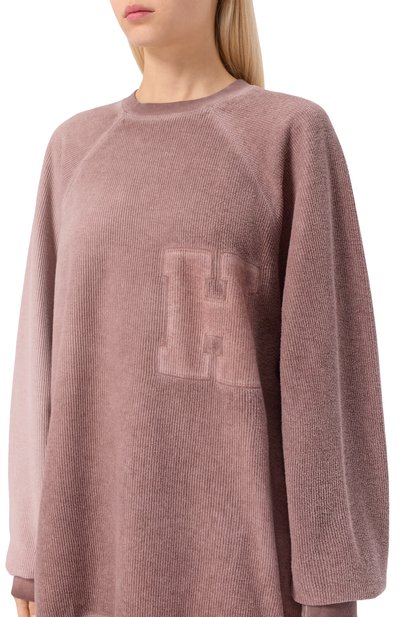 Хлопковый свитшот HALFBOY бежевого цвета по цене 42450 руб., арт. HF251WF022, фото 5 Хлопковый свитшот HALFBOY, арт. HF251WF022, фото 5