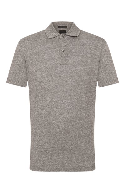 Мужское поло изо льна и хлопка BOSS, арт. 50559147