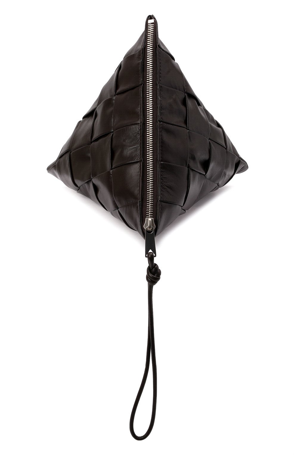 Кожаный клатч BOTTEGA VENETA темно-коричневого цвета по цене 79950 руб., арт. 667045/VCQ72, фото 1 Кожаный клатч BOTTEGA VENETA, арт. 667045/VCQ72, фото 1