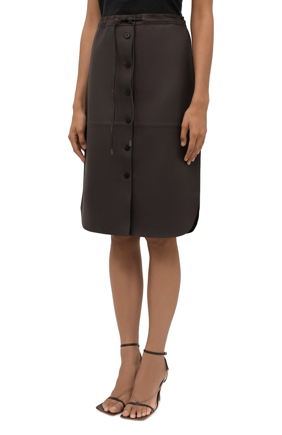 Кожаная юбка THEORY, арт. L0600301, фото 3