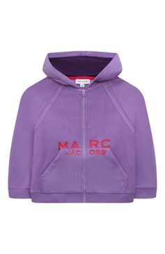 Детс�кий хлопковая толстовка MARC JACOBS (THE) сиреневого цвета, арт. W15683/2A-5A | Фото 1 (Рукава: Длинные; Девочки Кросс-КТ: Толстовка-одежда; Материал сплава: Проставлено; Материал внешний: Хлопок; Драгоценные камни: Проставлено)