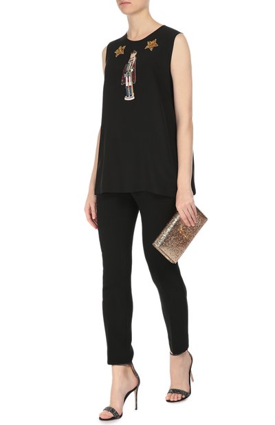 Брюки прямого кроя с карманами и стрелками DOLCE & GABBANA, арт. 0102/FTAMUT/FUBB1, фото 2
