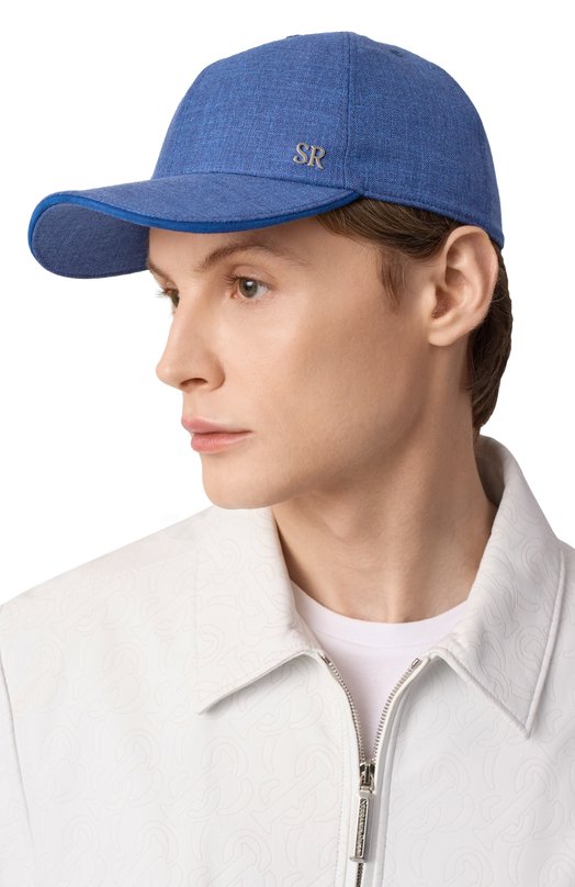 Бейсболка из шерсти и шелка Stefano Ricci MCV51SB19E/BI72HC Синий  MCV51SB19E/BI72HC Фото 2
