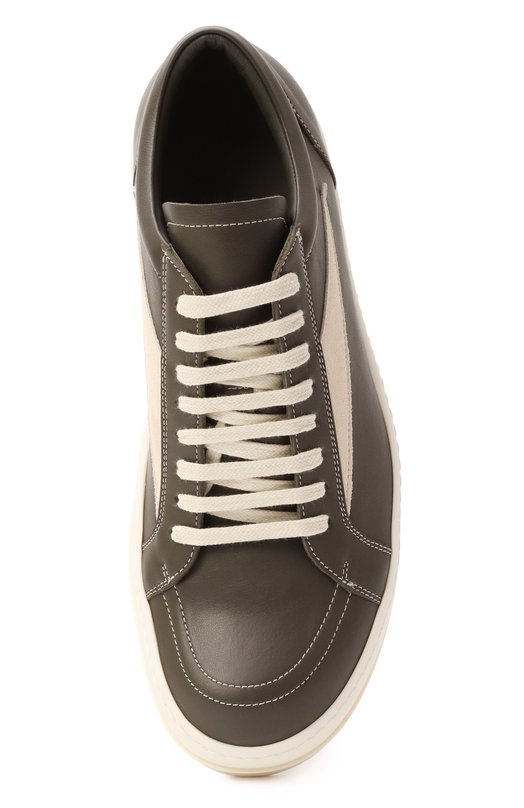 Кожаные кеды Hollywood Vintage Rick Owens RU02E1897/LC0LVS Хаки  RU02E1897/LC0LVS Фото 6