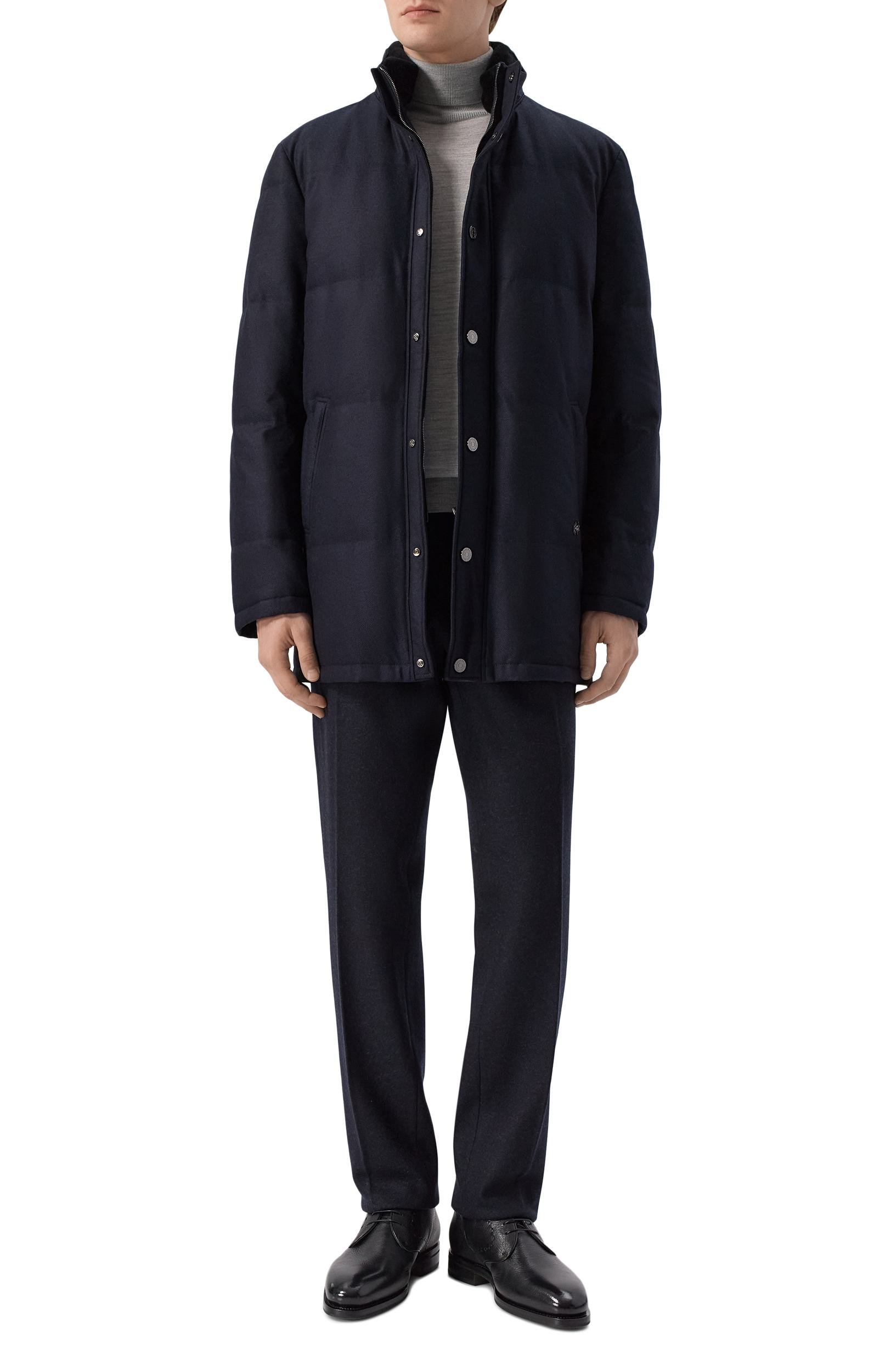 Шерстяной пуховик с воротником из бобра STEFANO RICCI, арт. MDJ5300352/5803, фото 2