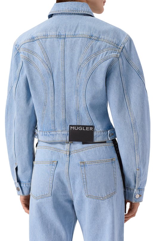 Джинсовая куртка Mugler 25P6VE0414211 Голубой  25P6VE0414211 Фото 4