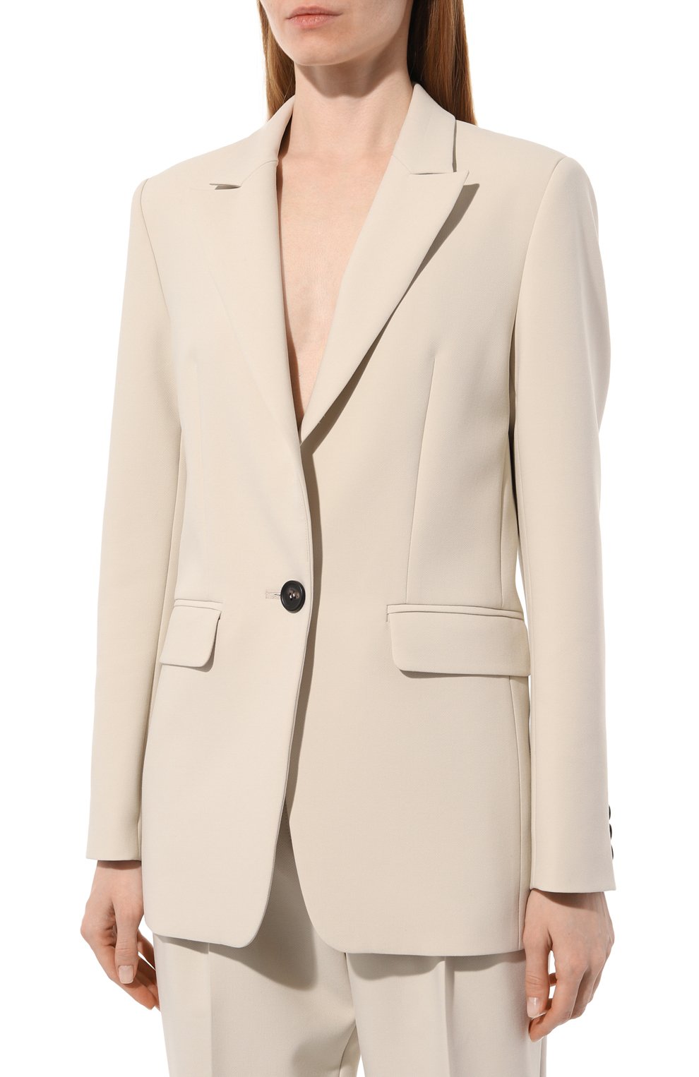 Жакет из вискозы SEVEN LAB кремового цвета по цене 24260 руб., арт. SJK1.01.110.97, фото 3 Жакет из вискозы SEVEN LAB, арт. SJK1.01.110.97, фото 3