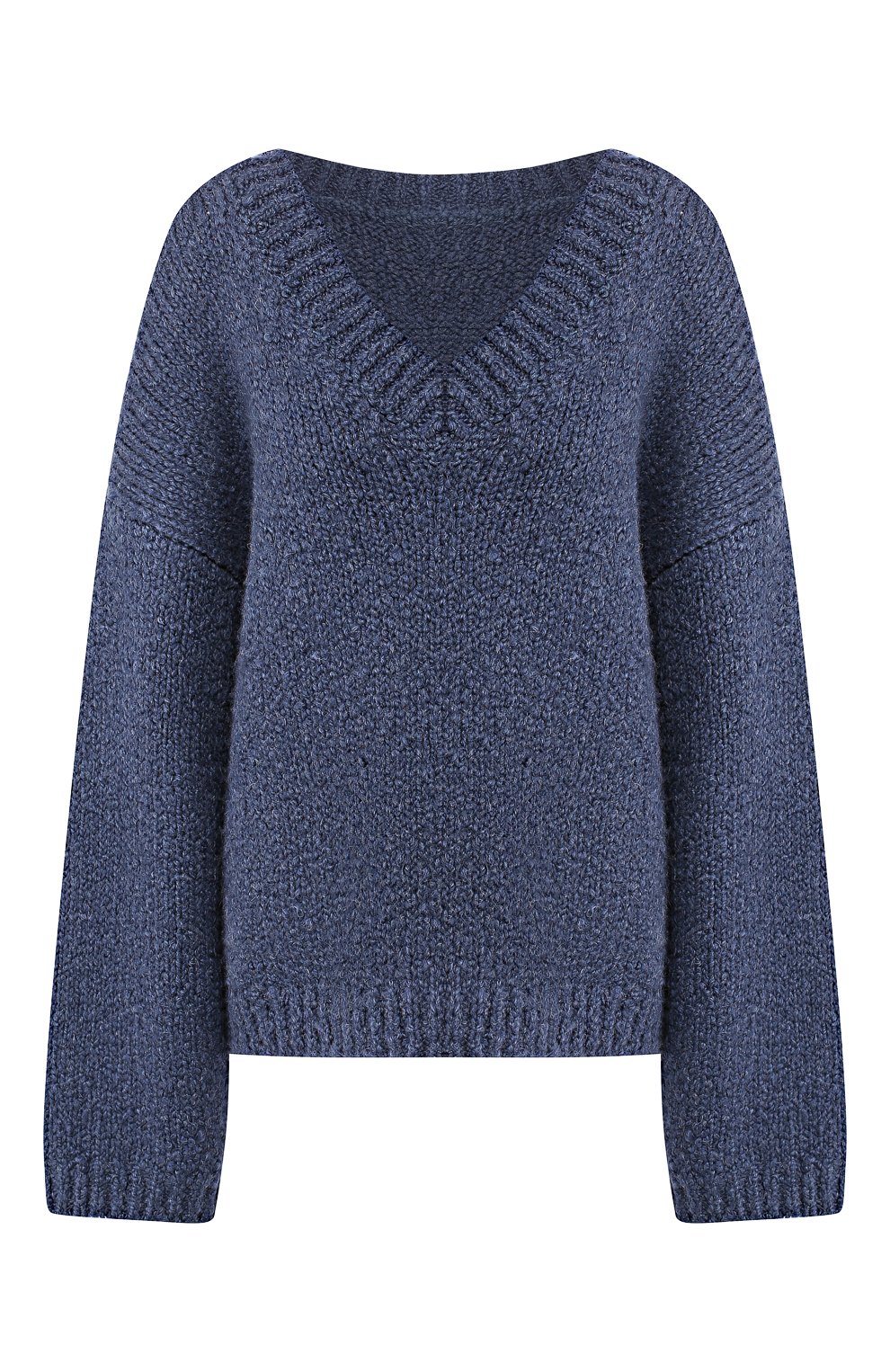 Шерстяной пуловер BOTTEGA VENETA синего цвета по цене 158000 руб., арт. 544917/VEWV0, фото 1 Шерстяной пуловер BOTTEGA VENETA, арт. 544917/VEWV0, фото 1