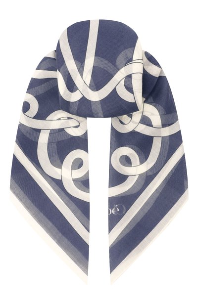 Женский платок из хлопка и шелка CHLOÉ, арт. CHC24WT051BND