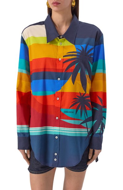 Хлопковая рубашка DSQUARED2, арт. S73DL0277/D35280, фото 3